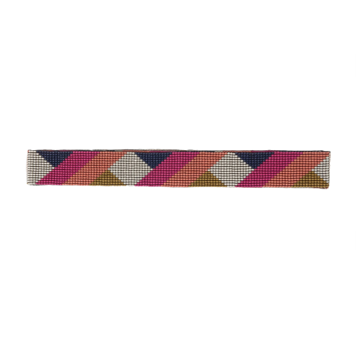 Chevron multi pink hat band