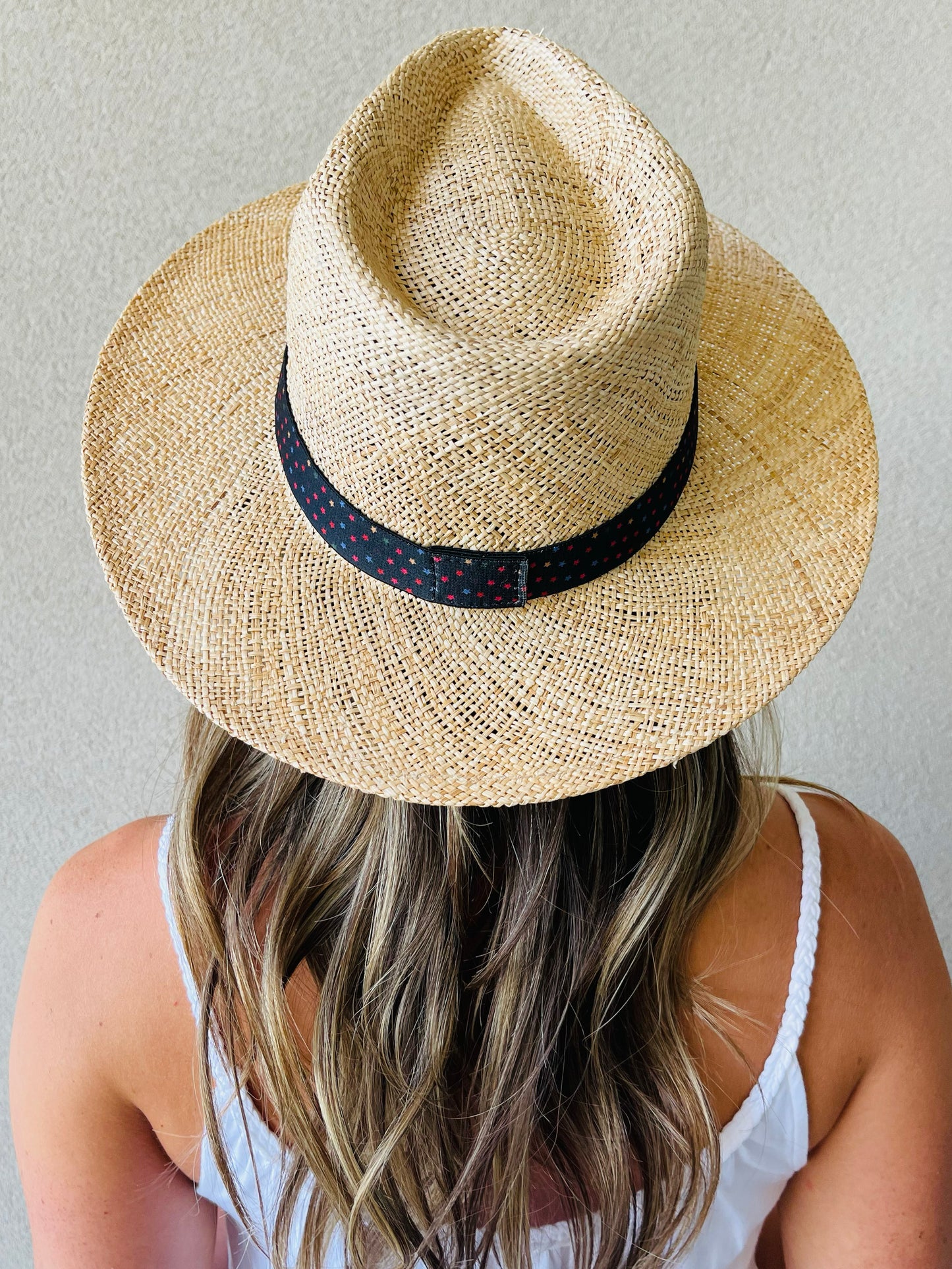 star confetti reversible elastic hat band lifestyle