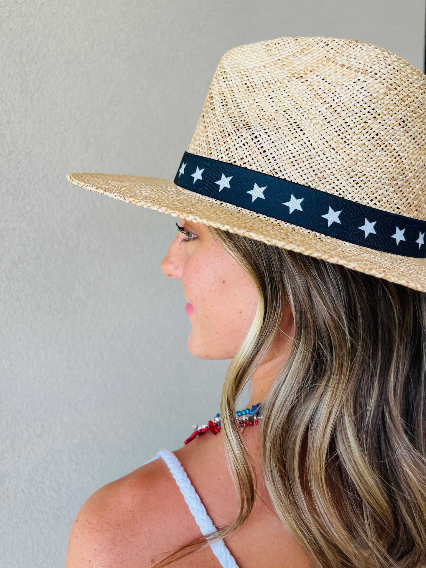 white star reversible elastic hat band lifestyle