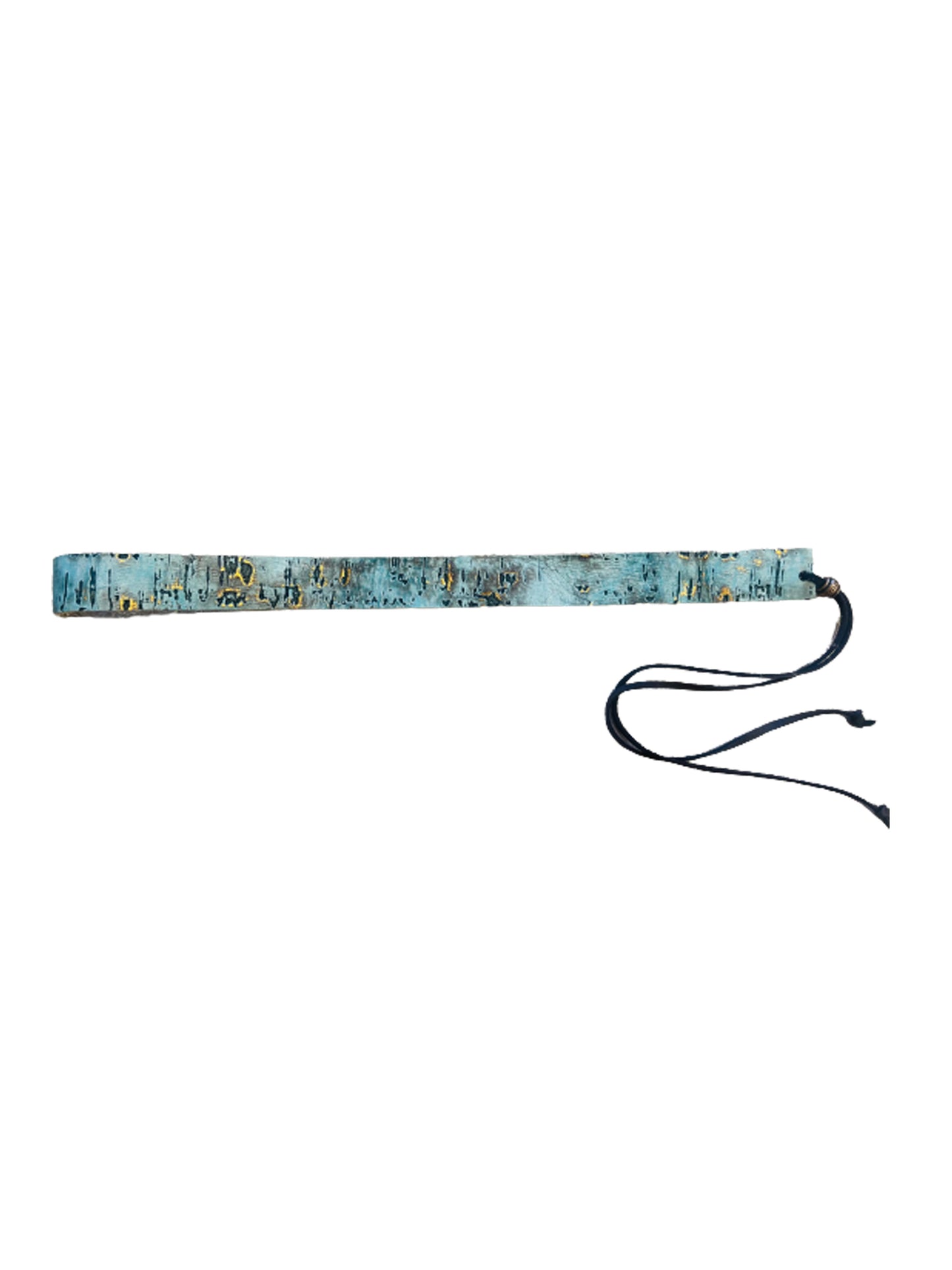 boho leather hat band tarnished turquoise