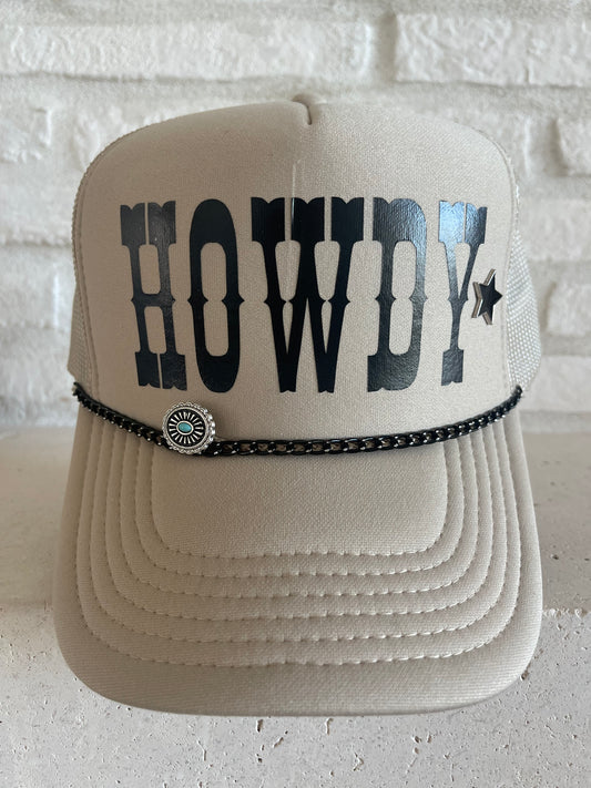 howdy trucker hat customized