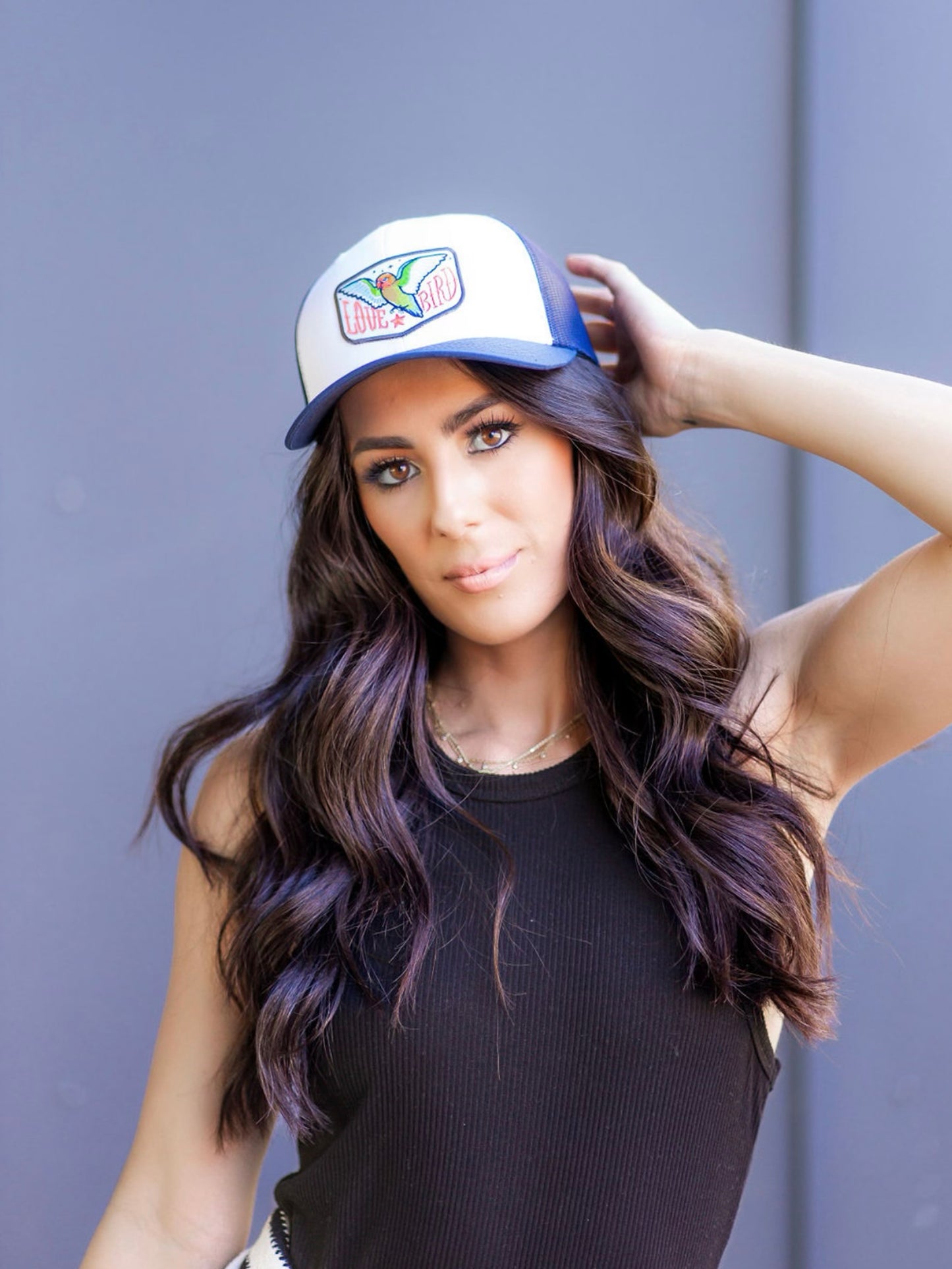 love bird trucker hat lifestyle
