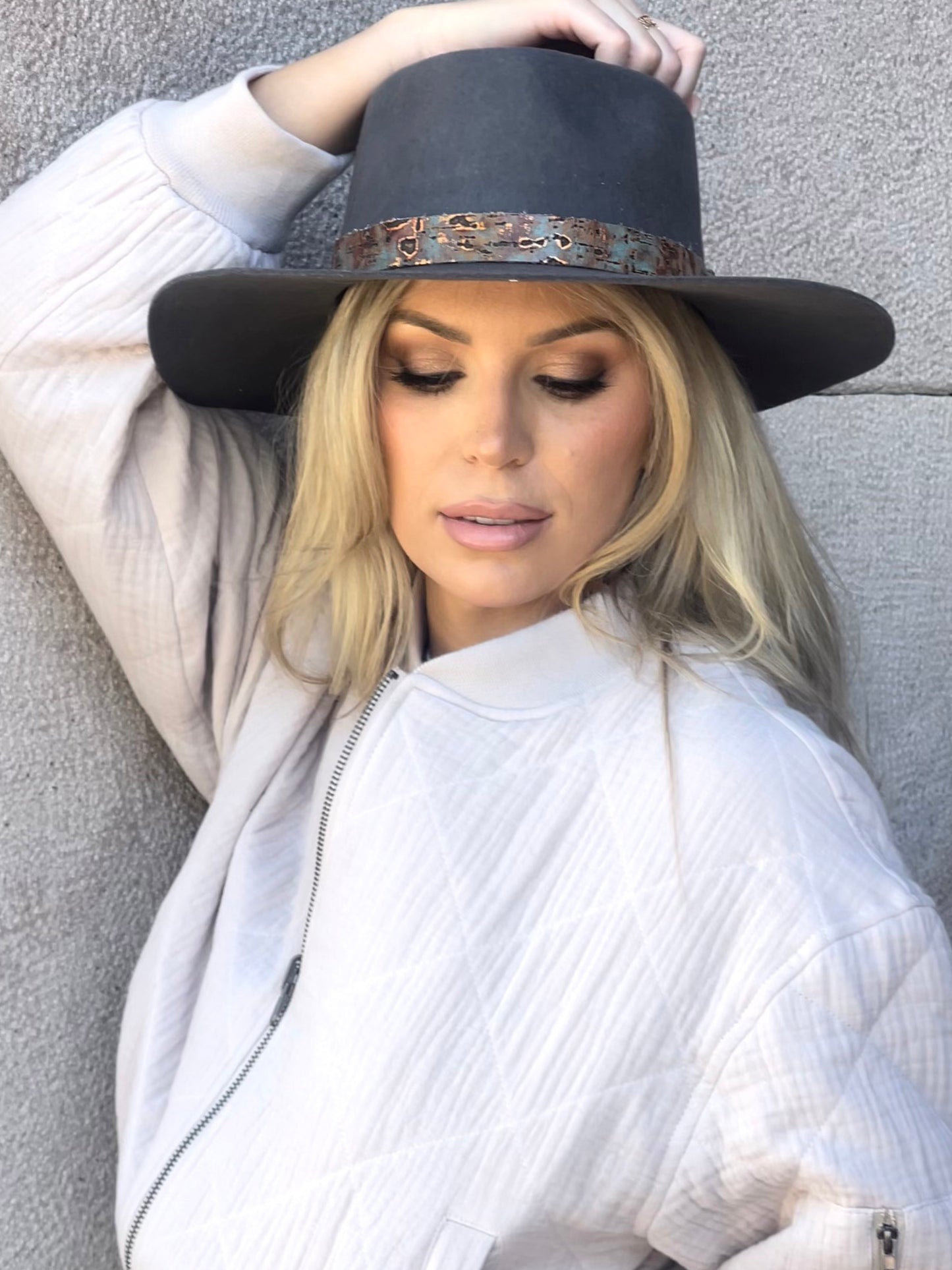 boho leather hat band lifestyle