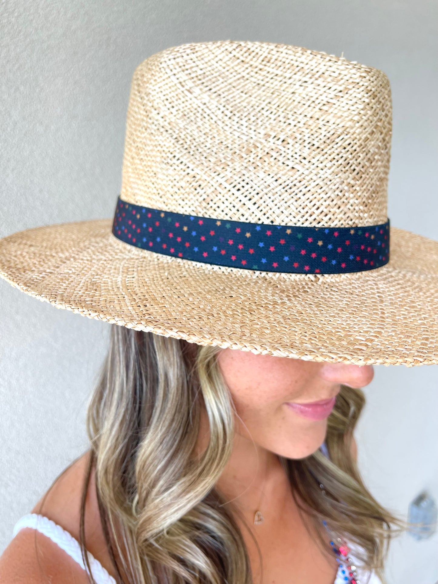 star confetti reversible elastic hat band lifestyle