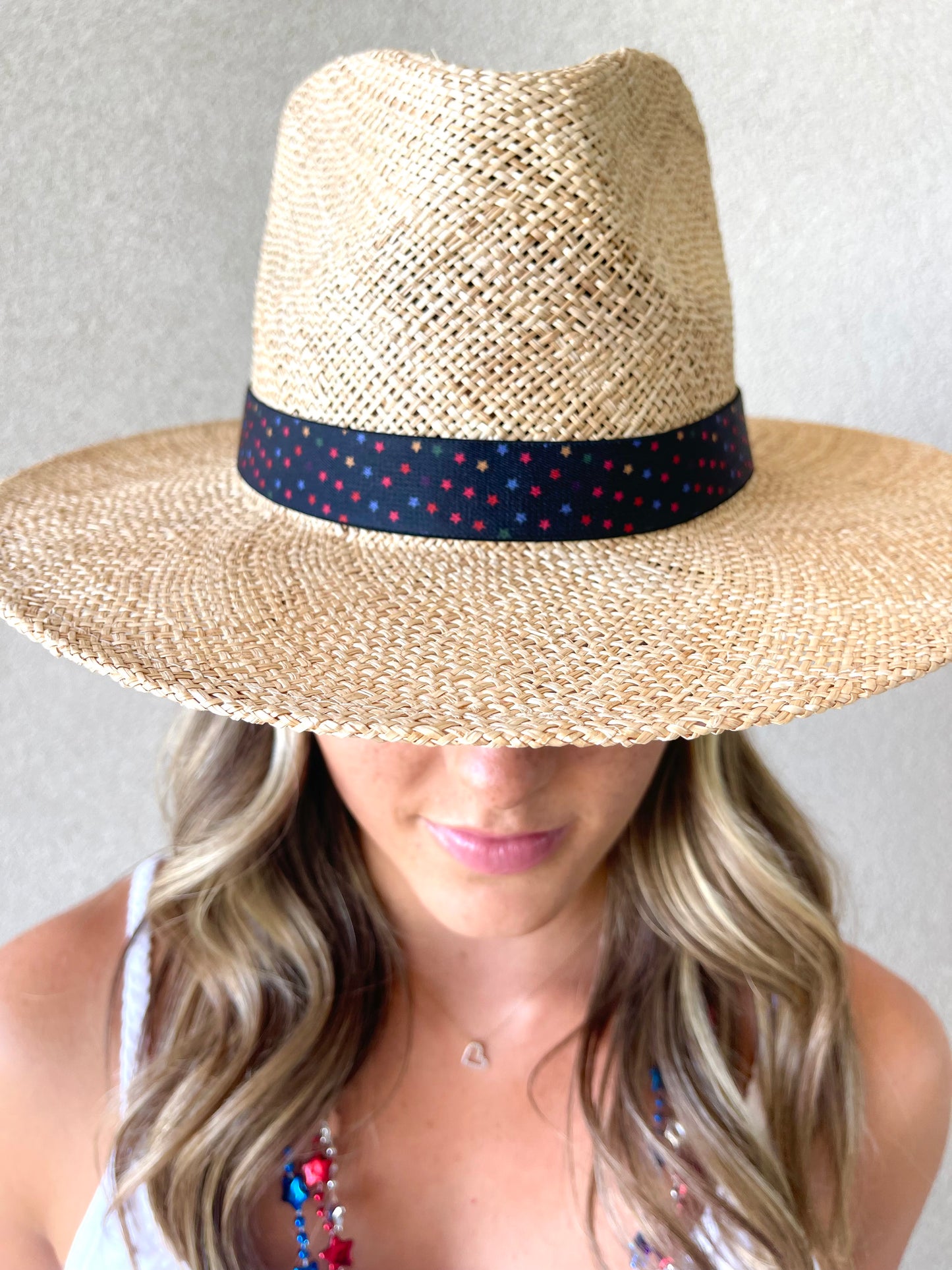 star confetti reversible elastic hat band lifestyle