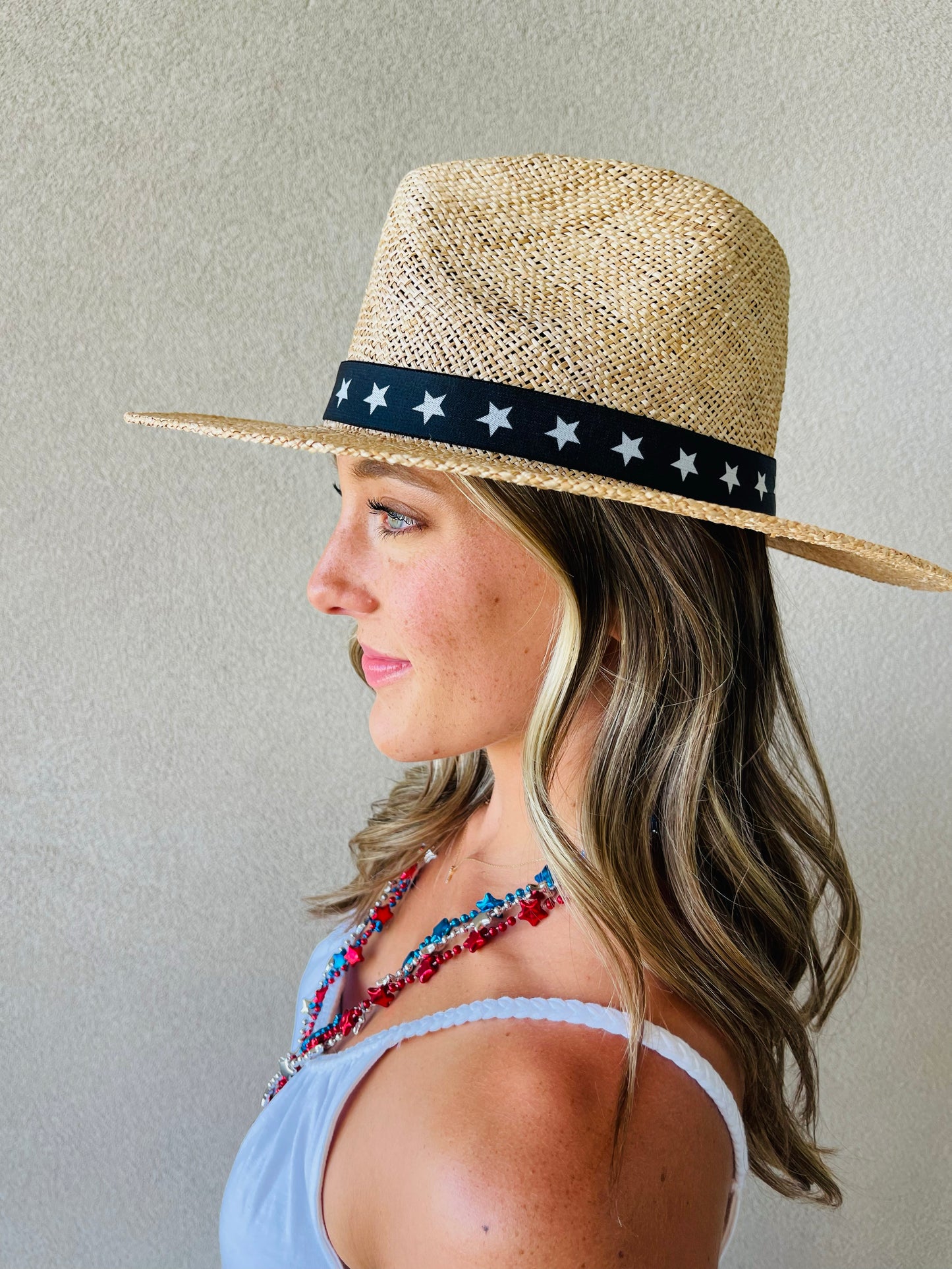white star reversible elastic hat band lifestyle