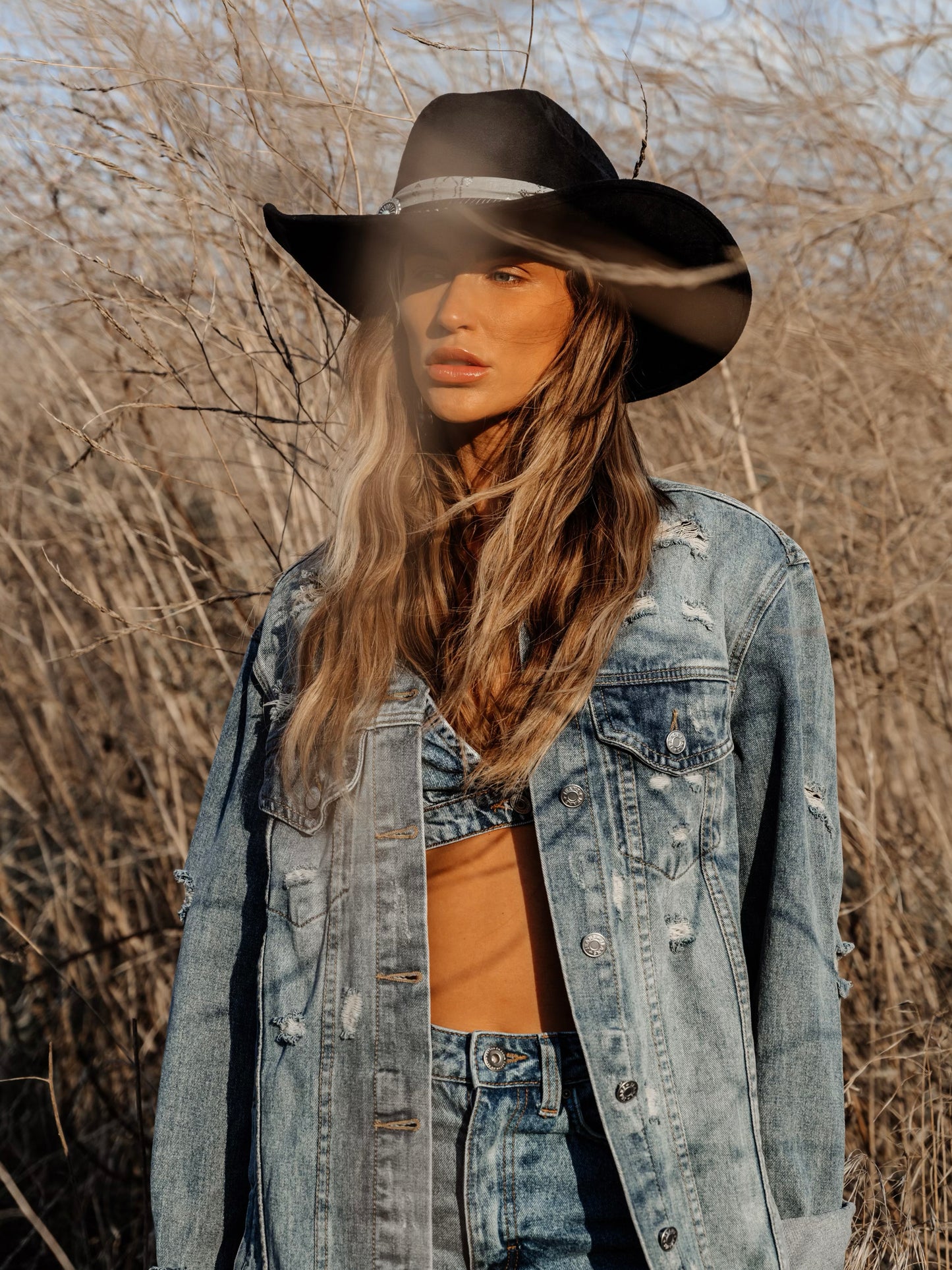 suede cowboy hat lifestyle