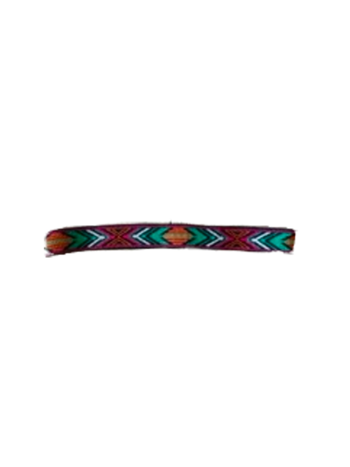 elastic hat band 1 inch black neon tribal
