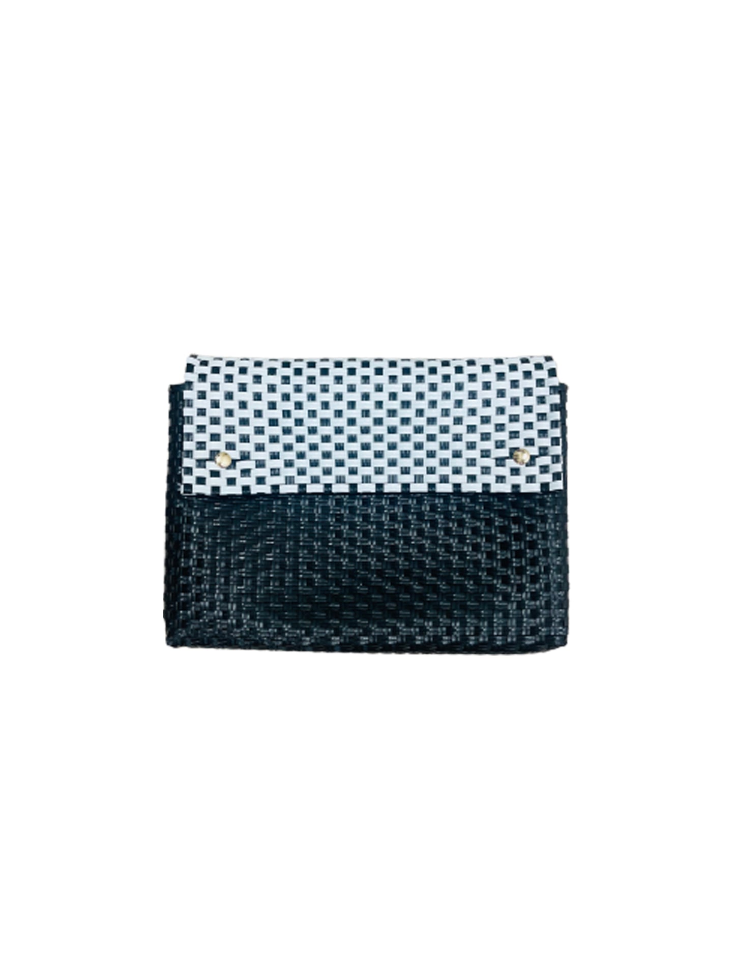 playa clutch black + white