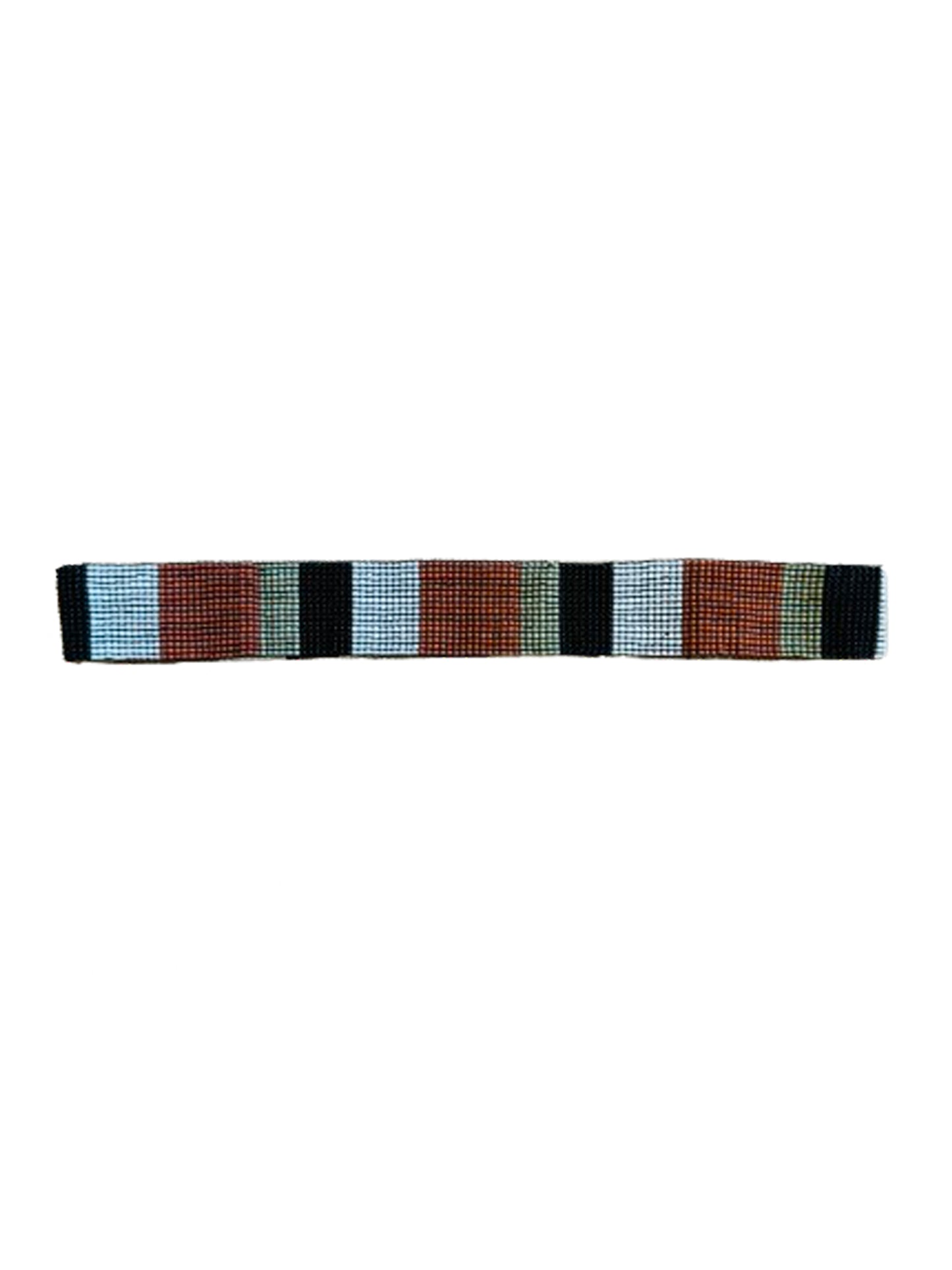 the native bead band color block rust