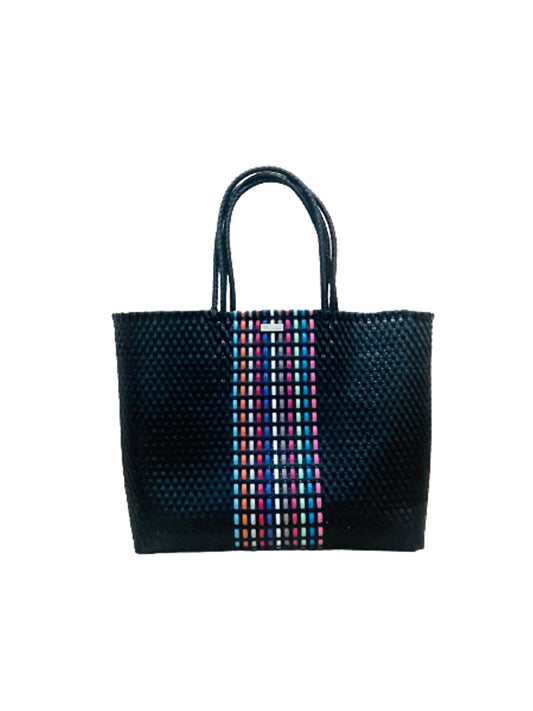 playa tote large colorful black