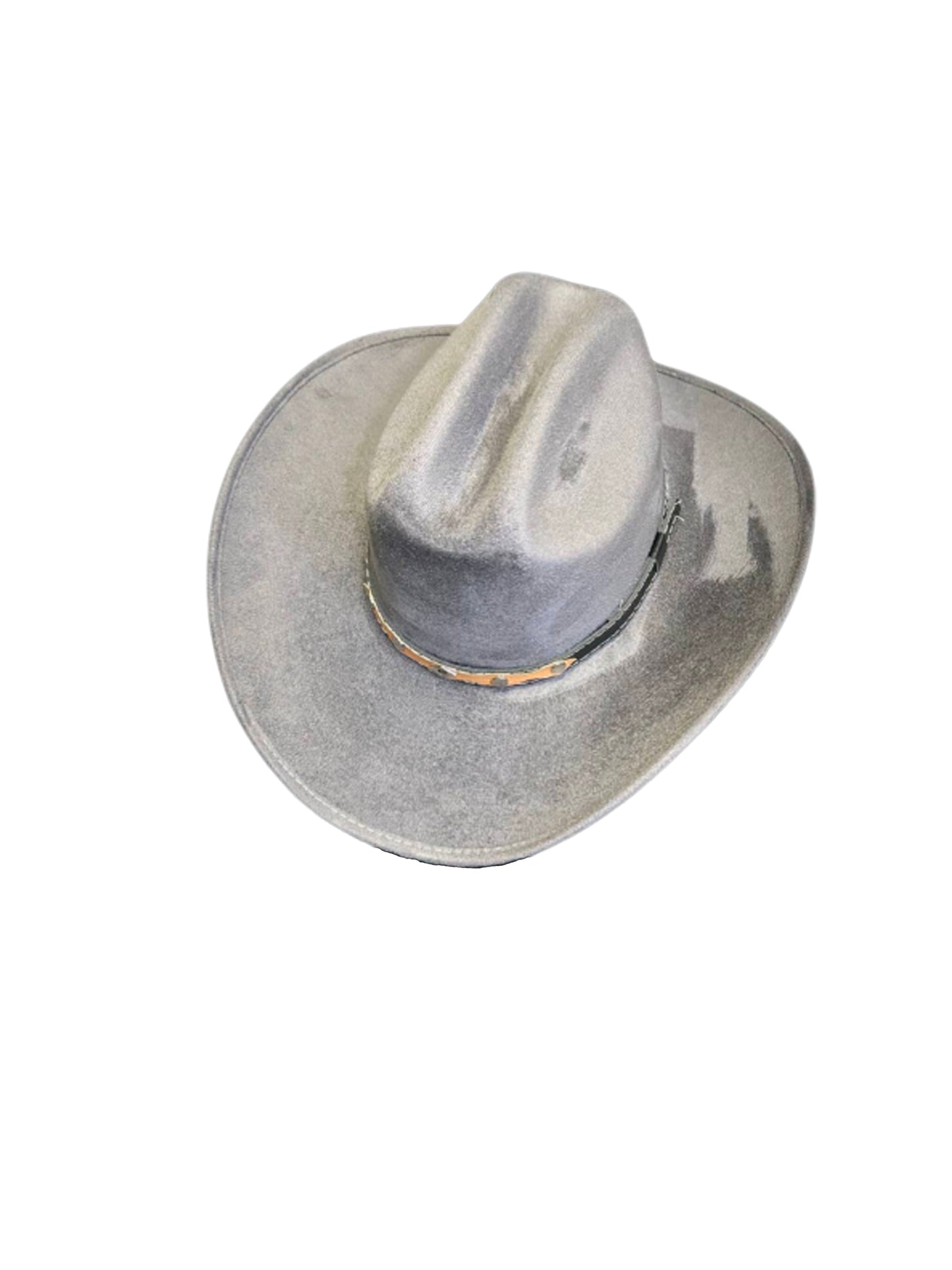 suede cowboy hat charcoal