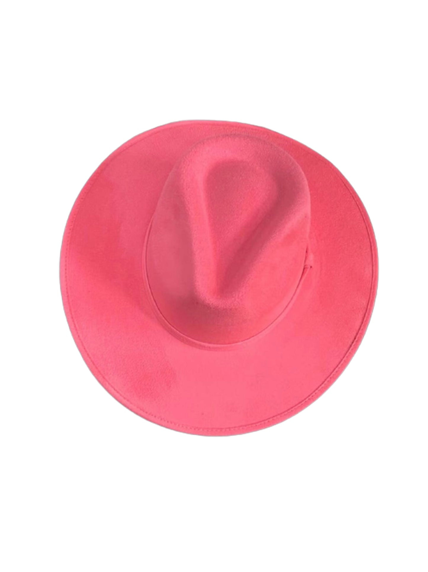 suede fedora hat hot pink