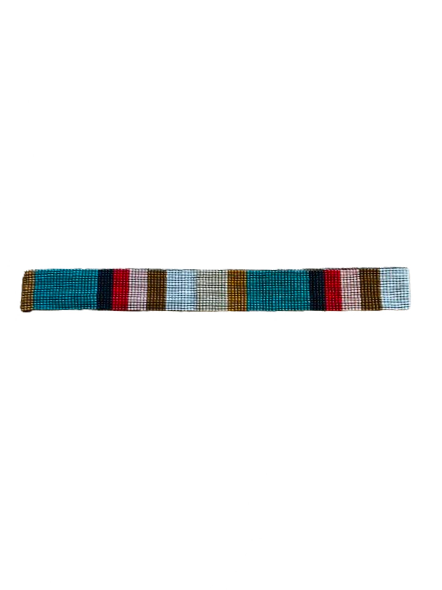 the native bead band turquoise + tan