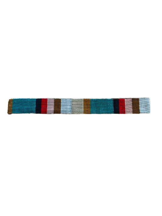 the native bead band turquoise + tan