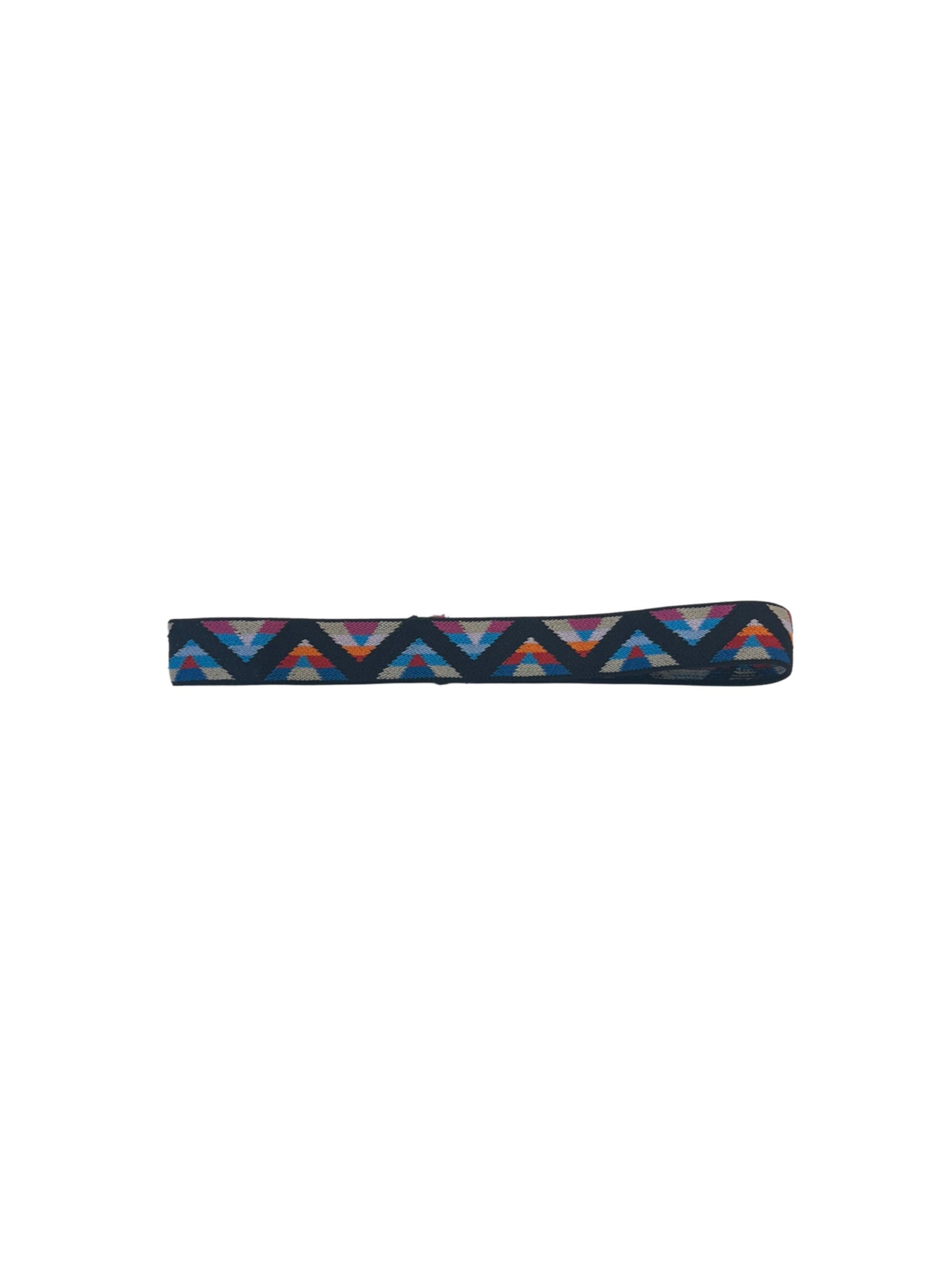 elastic hat band 1 inch multi blue chevron