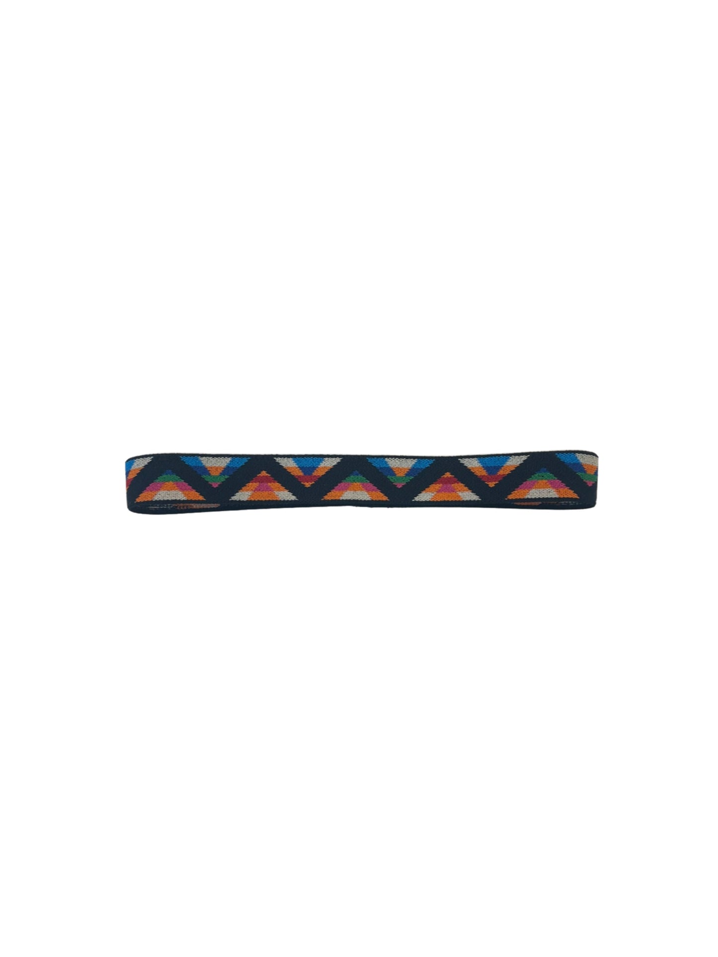 elastic hat band 1 inch multi orange chevron