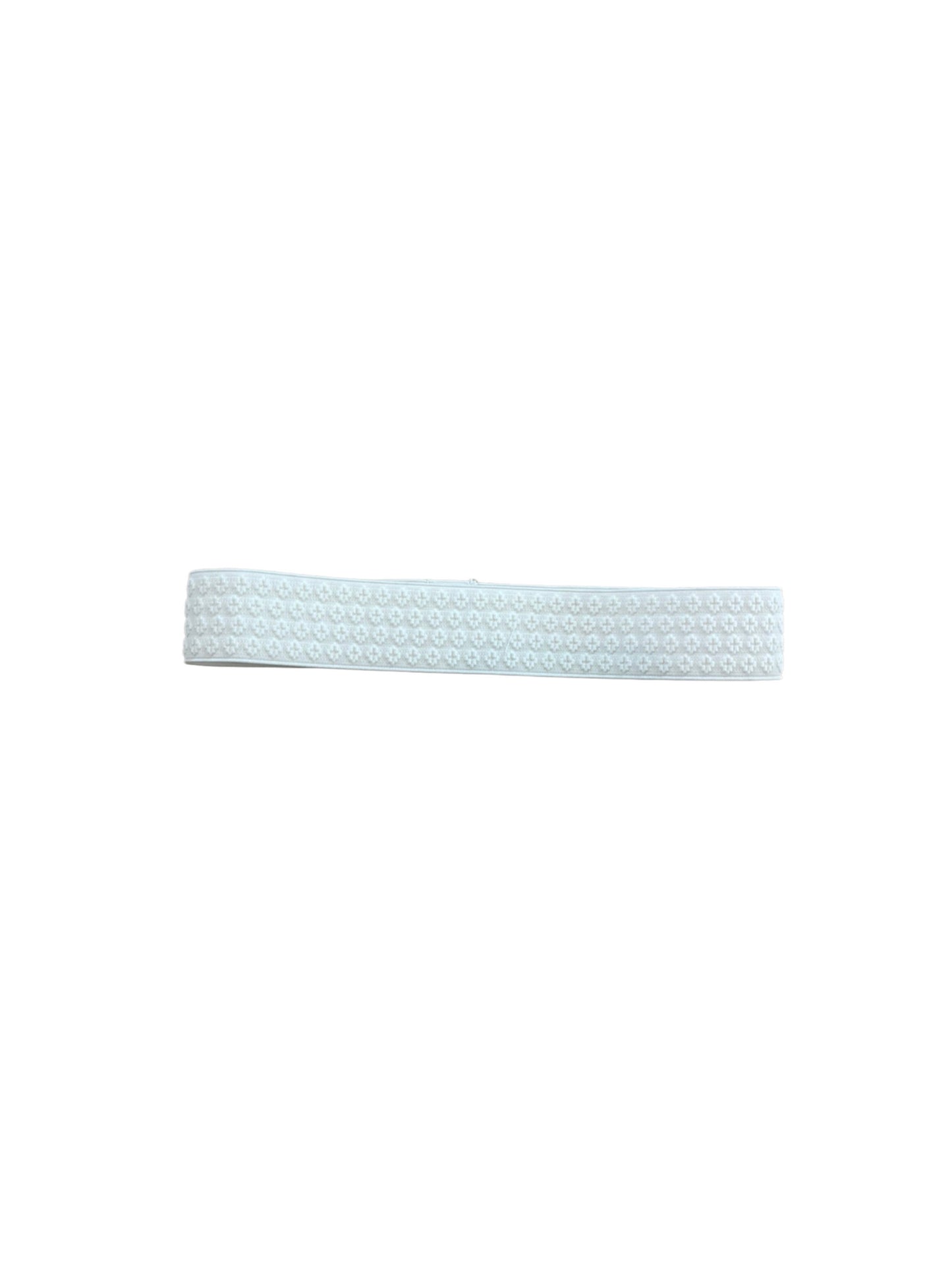 elastic hat band 1.5 inch patterned white