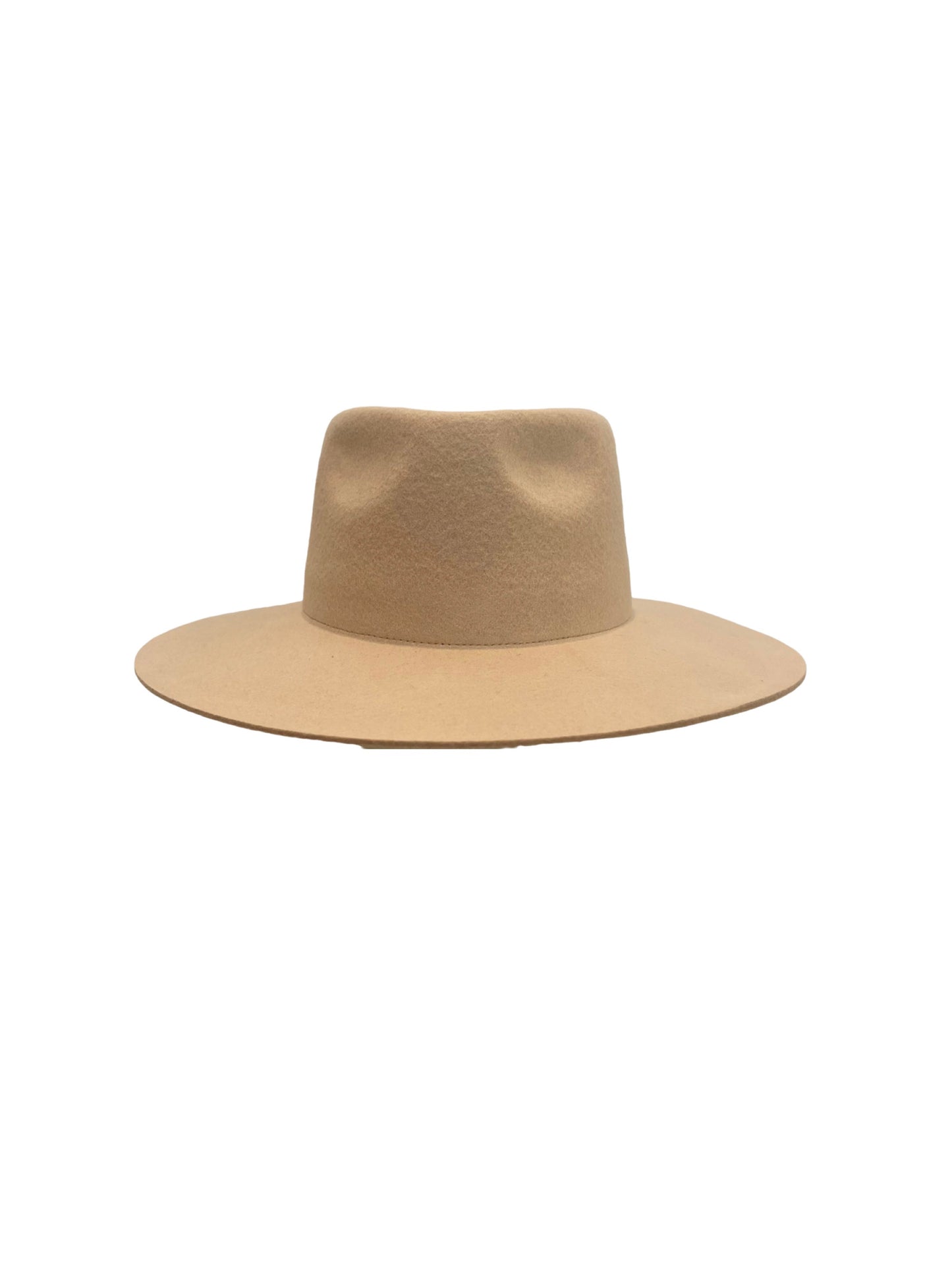 the fedora hat beige front