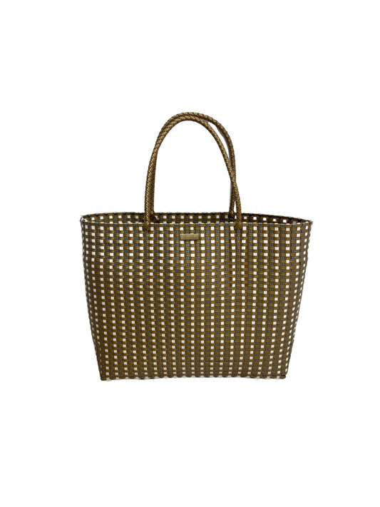 gold grey and white playa tote medium