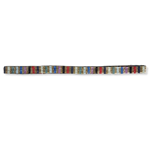 seed band thin colorful gold