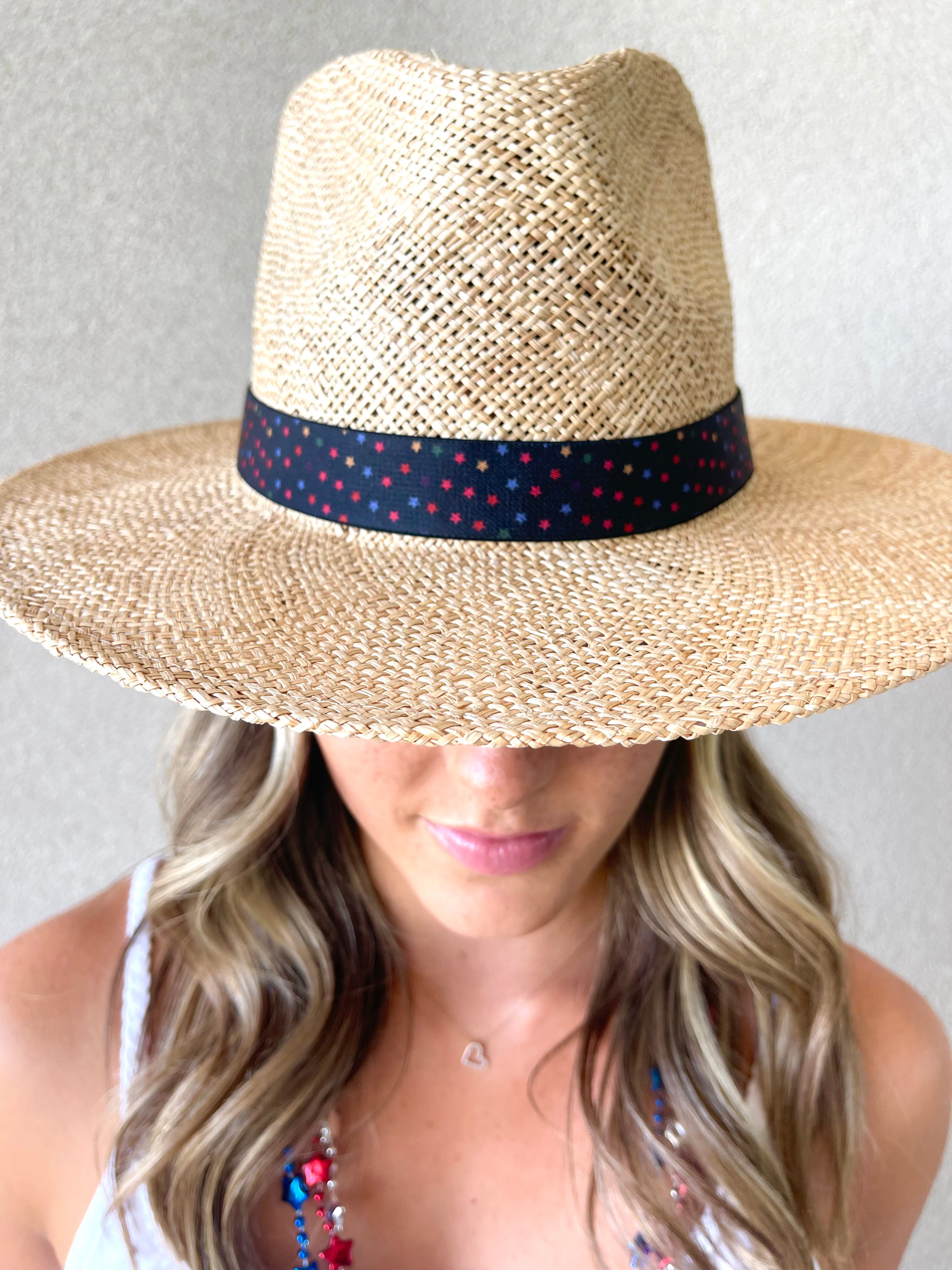 star confetti reversible elastic hat band lifestyle