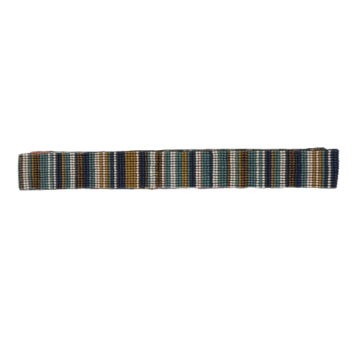 Striped teal hat band