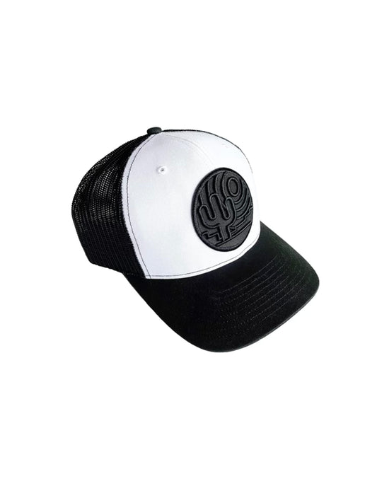 black + white desert hat