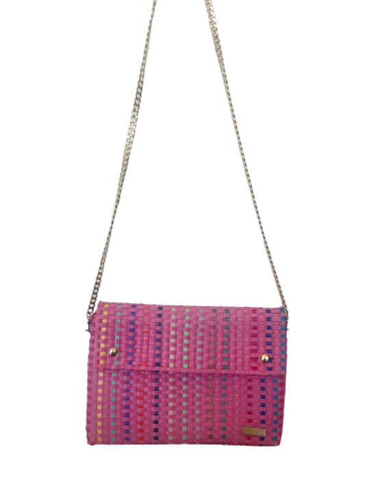 native crossbody colorful pink and gold