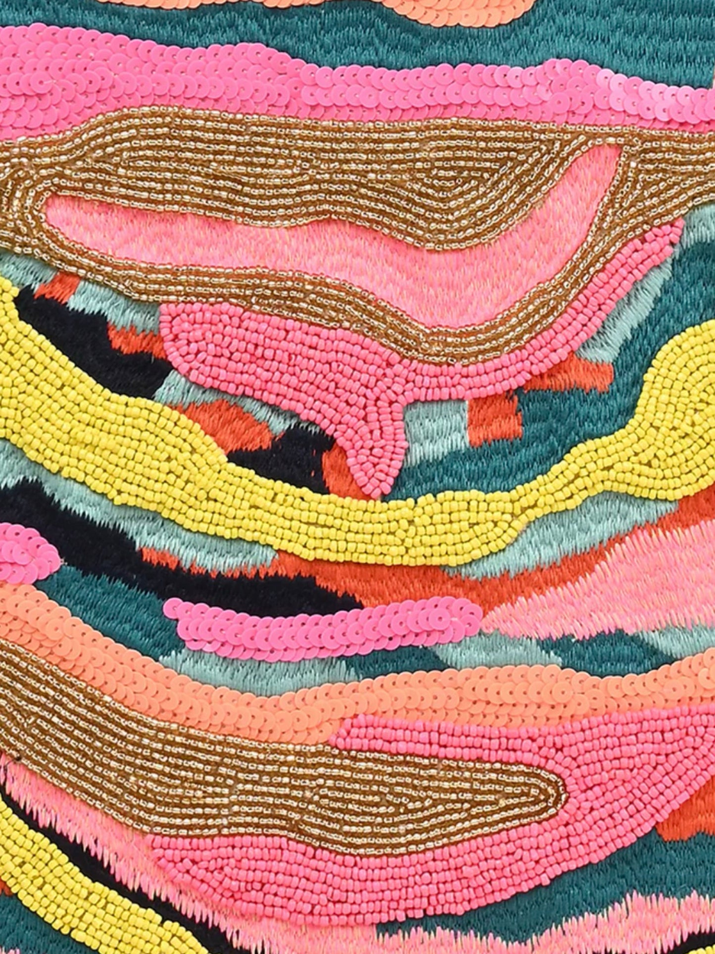 colorful sands embellished tote