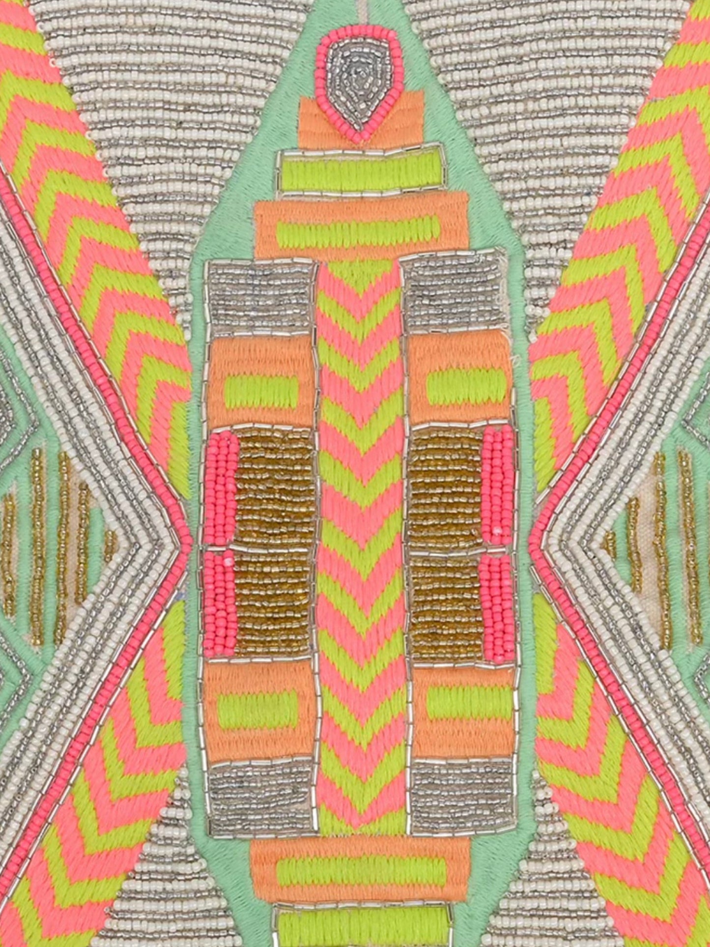 neon aztec embellished tote pattern