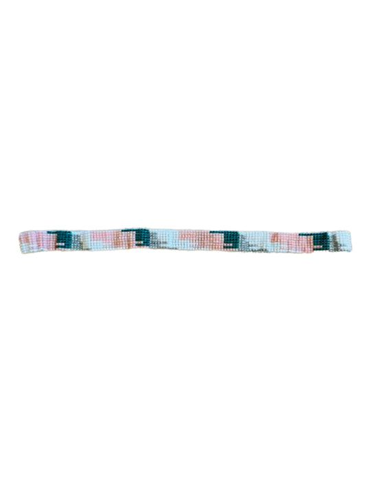 the native bead band pink and emerald