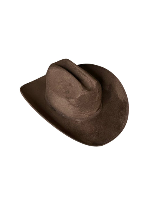 suede cowboy hat chocolate