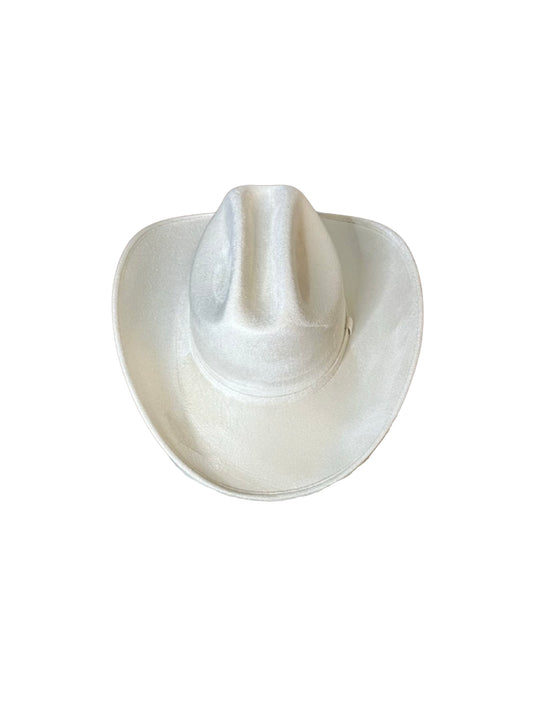 suede cowboy hat ivory