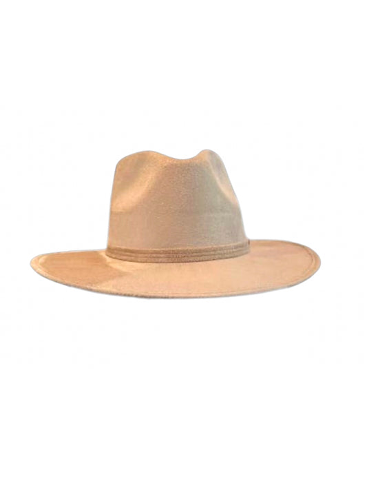 suede fedora cappuccino