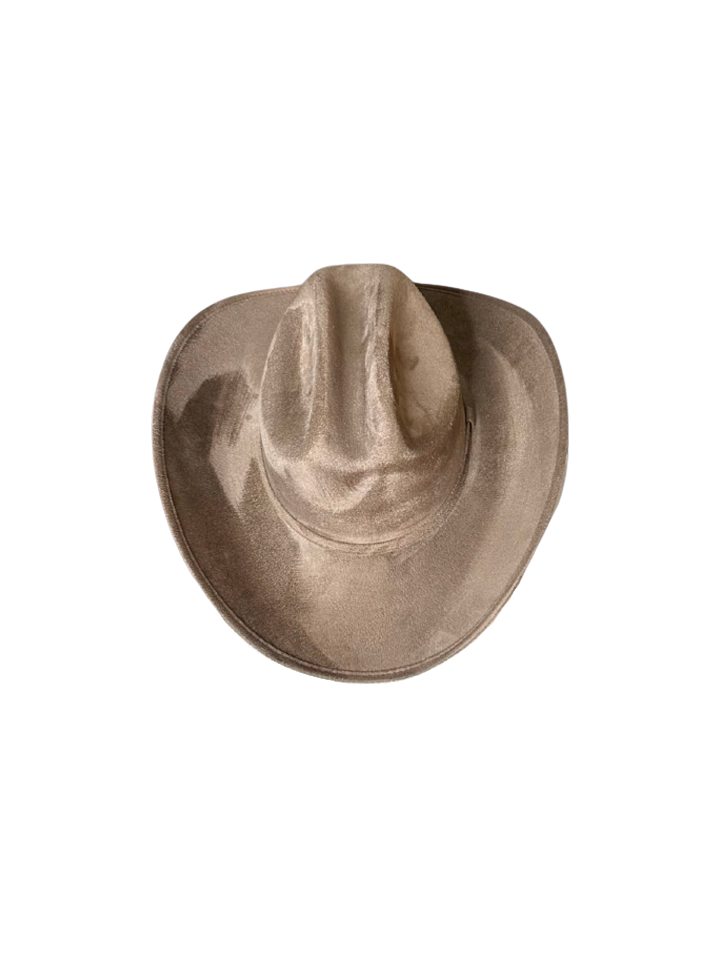 suede cowboy hat mocha