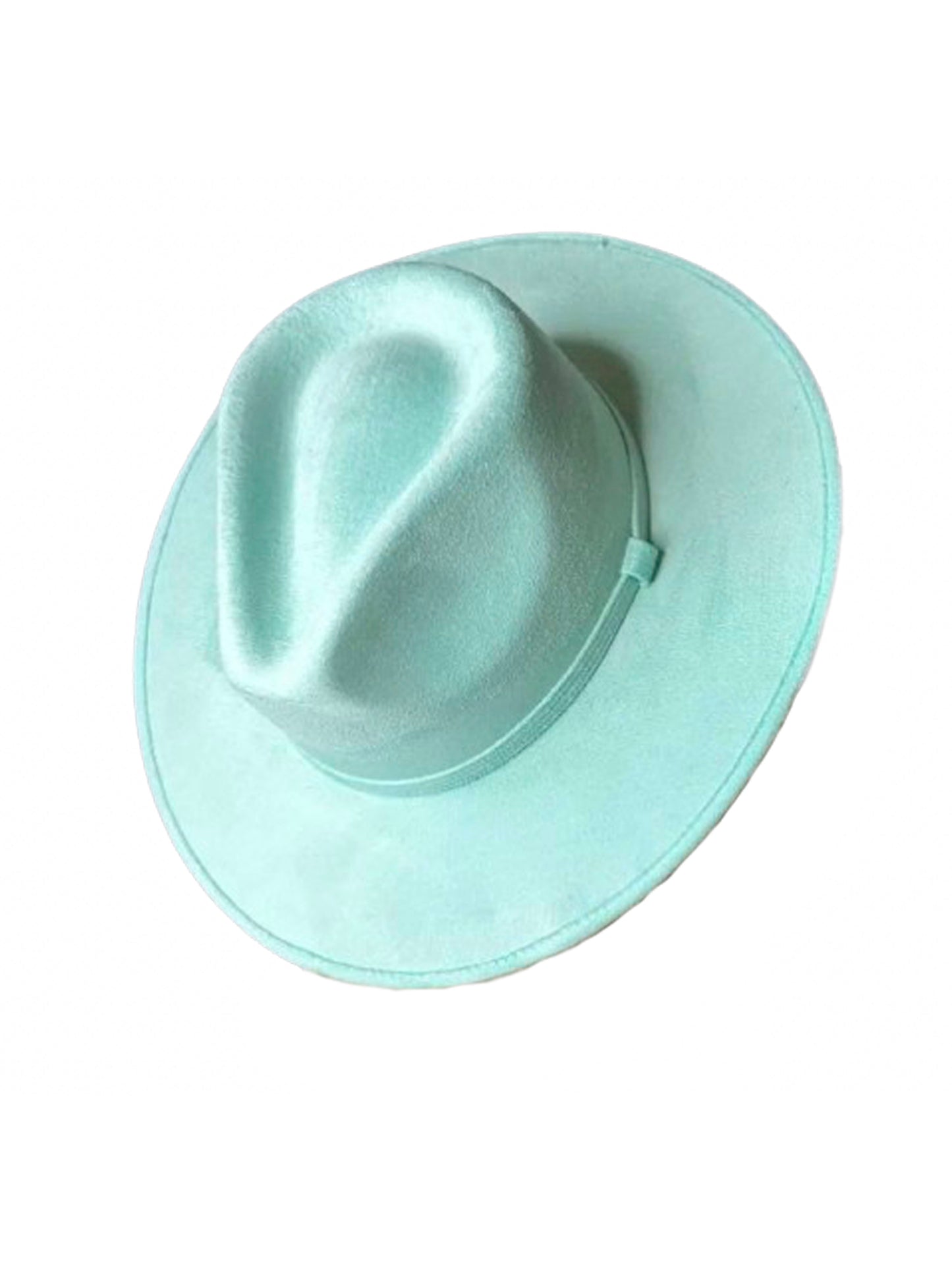 suede fedora hat Tiffany blue