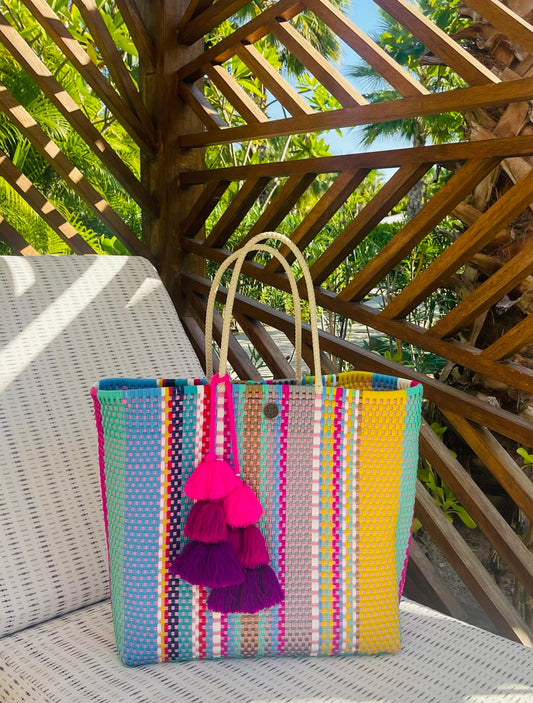 multicolored playa tote small