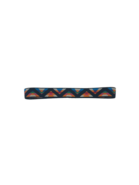 elastic hat band 1 inch multi orange chevron