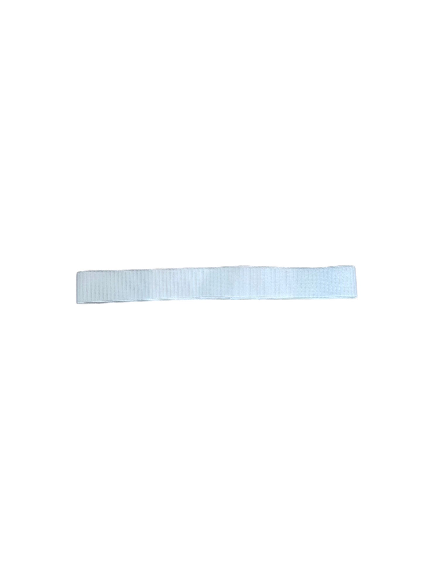elastic hat band 1 inch white ribbed