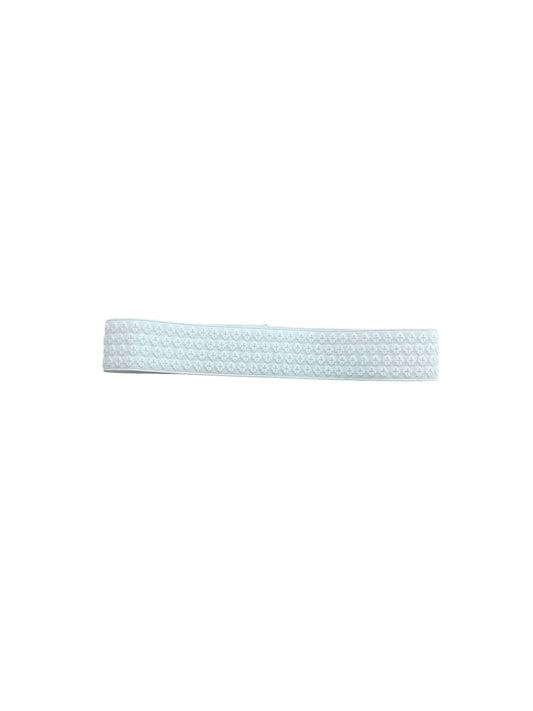 elastic hat band 1.5 inch patterned white
