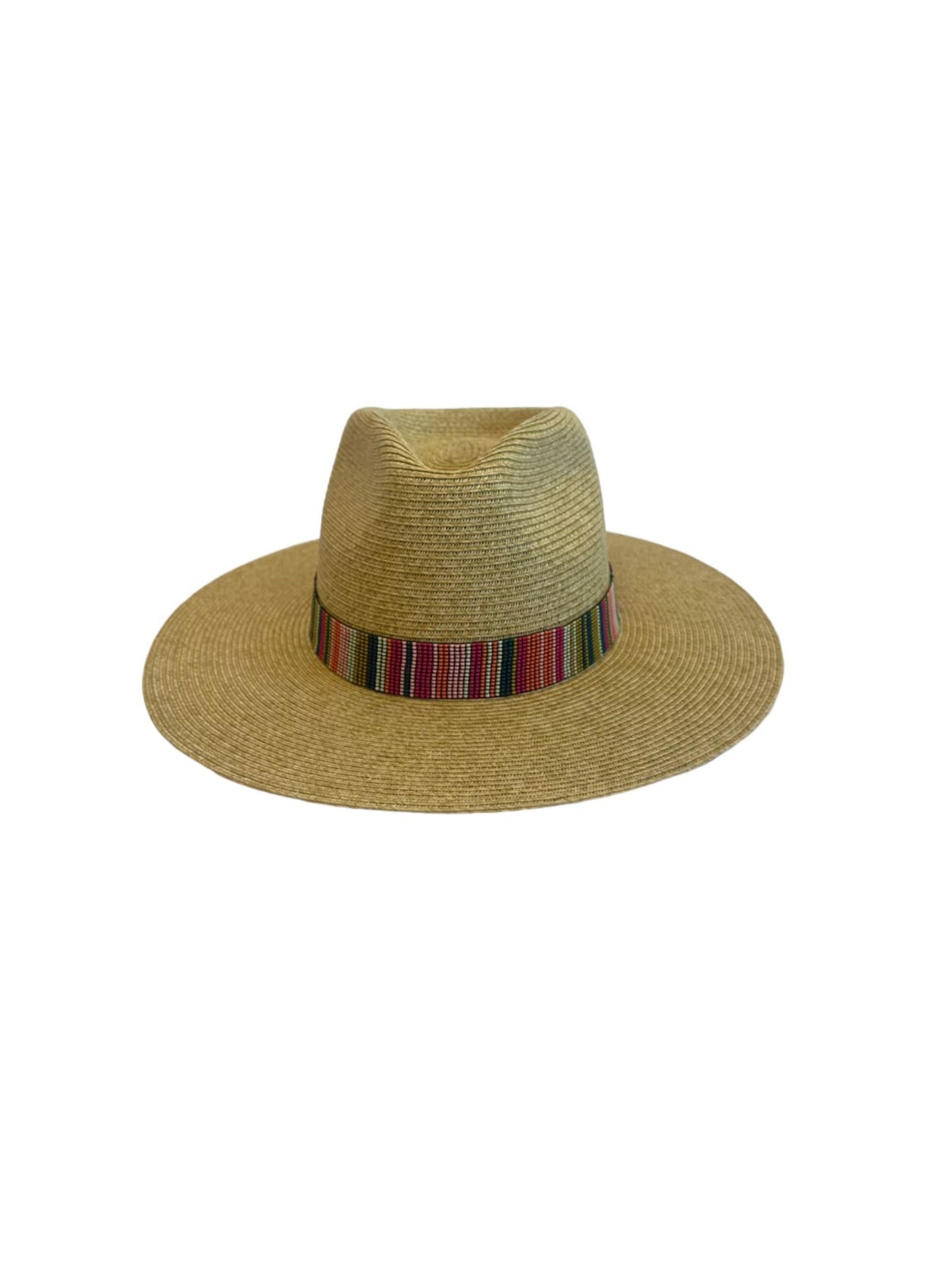 the native hat natural with striped multi hat band
