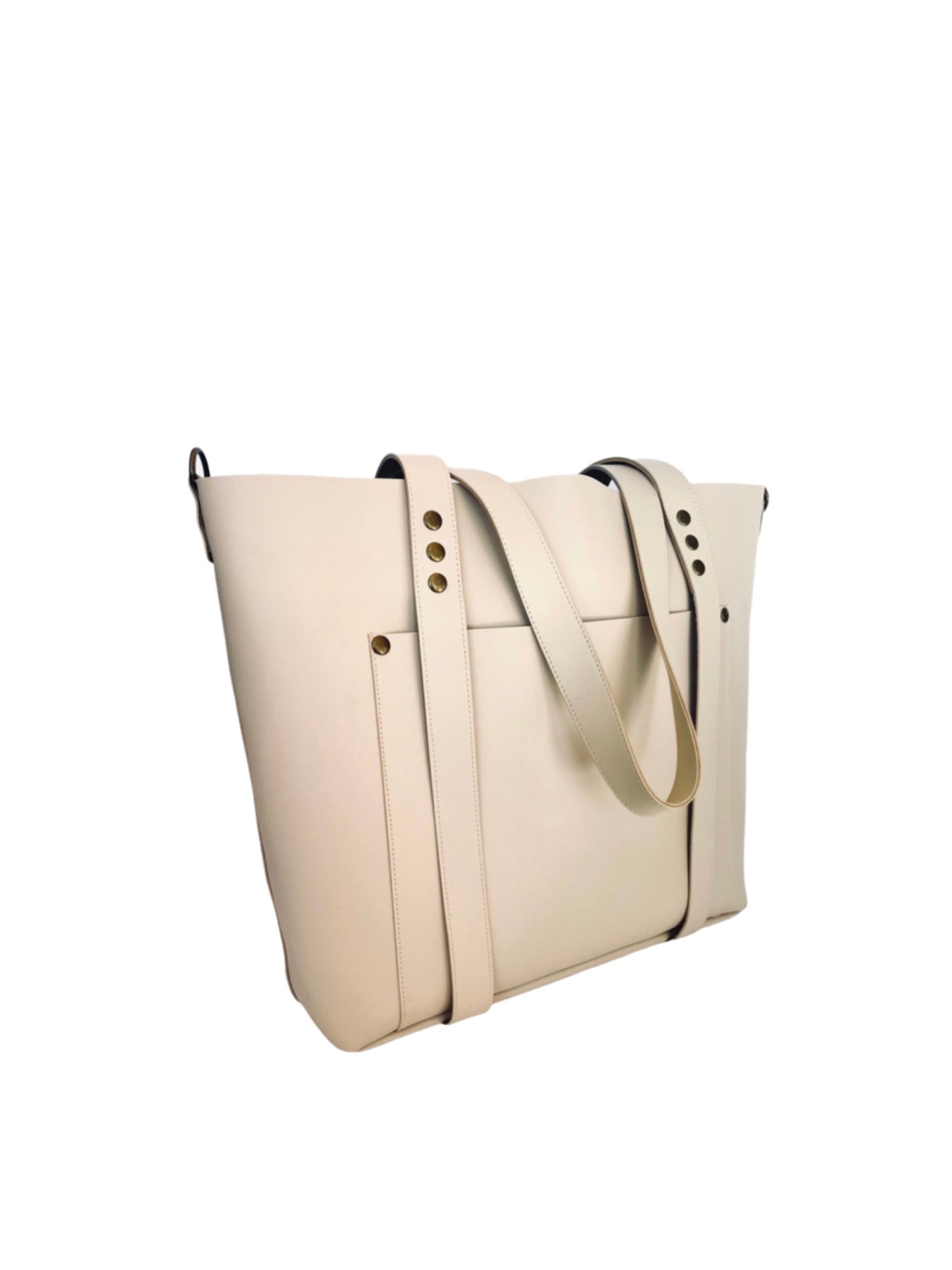 the everywhere tote ivory side