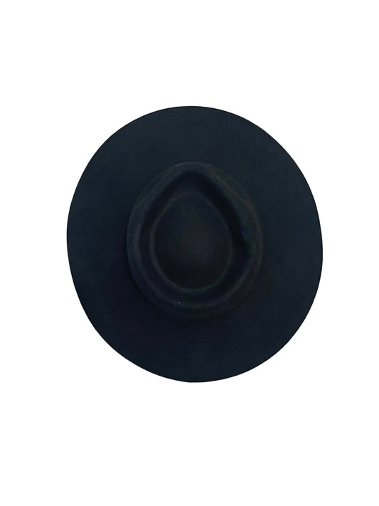 the fedora hat black top