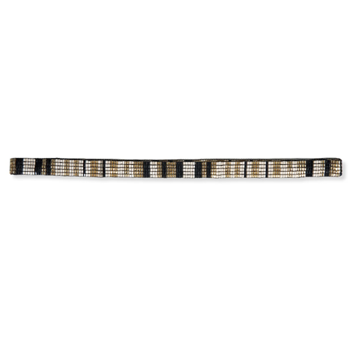 seed band thin black gold white