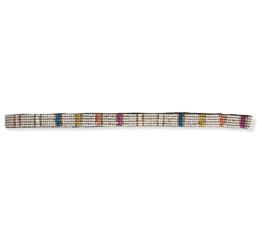 seed band thin colorful white